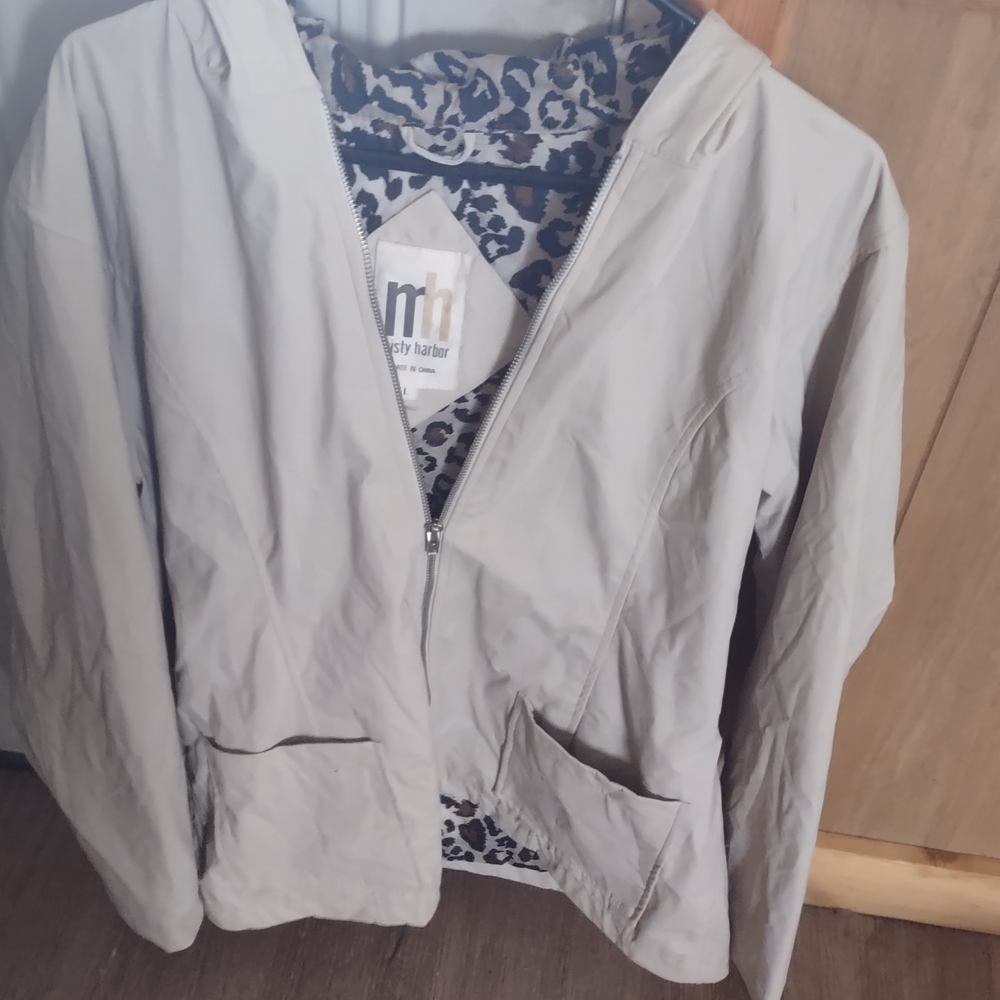 Sleek Utility Jacket in Cream by Misty harbor